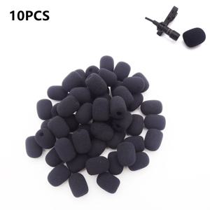 10pcs 6mm 미니 헤드셋 마이크 커버 스폰지 폼 윈드 스크린 교체 Lavalier Gooseneck 회의 마이크 커버