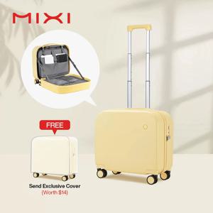 Mixi 운반 가방 16 인치 남성 탑승 캐빈 여성 수하물 롤링 스피너 바퀴 여행 가방 34L 100% PC 경량