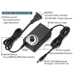 120mm 3000RPM 선풍기 냉각 컨트롤러 12cm 12V 220V Btc 기계 섀시 워크스테이션 캐비닛 라디에이터 서버 선풍기