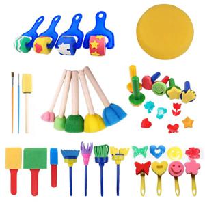 어린이 DIY 낙서 스폰지 브러시 세트 그리기 장난감 빗자루 모양의 인감 스폰지 브러시 아트 브러시 계몽 퍼즐 선물 ​​TMZ