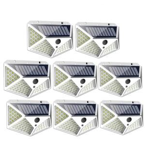 야외 100 LED 벽 램프, PIR 모션 센서 램프, 방수 계단 조명, 안뜰 정원 거리 장식, 1PC