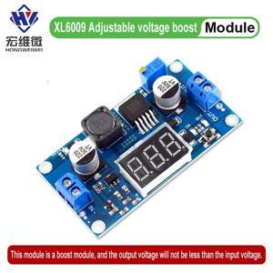 업그레이드 버전 XL6009 부스트 모듈 DC-DC 5V-32V ~ 5V-40V 4A 디지털 디스플레이가 있는 조정 가능한 스텝 업 전원 공급 장치 모듈