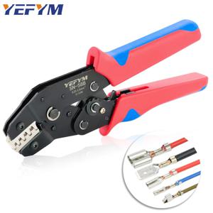 DuPont2.54/2.8/3.0/3.96/4.8/6.3/Molex/JST 터미널 SN-58B 0.25-1.5mm²/AWG23-16 와이어 래칫팅 플라이어용 압착 도구 YEFYM