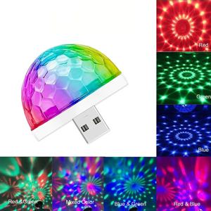USB LED 디스코 DJStage 자동차 조명 휴대용 가족 파티 공 다채로운 라이트 바 클럽 무대 효과 램프 휴대 전화 조명