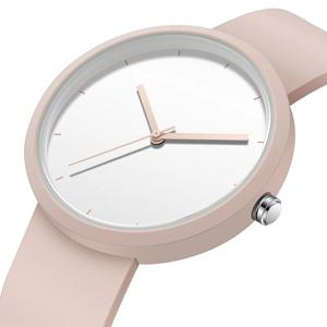 PVD 마감 고무 스트랩이 포함된 여성용 미니멀리즘 시계 41mm 케이스