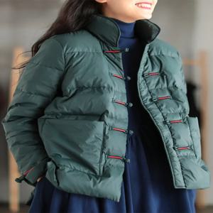 2024 여성용 따뜻한 화이트 덕 다운 코트, 빈티지 슬림 숏 재킷, 가을 여성 자수 캐주얼 기본 파카, 겨울 신상