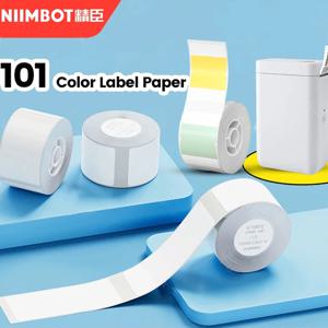 NIIMBOT 미니 화이트 컬러 라벨 스티커, 슈퍼마켓 가격 목록 태그 라벨 롤 용지, D101 라벨 프린터용 방수