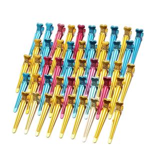 47Pcs 미니 미용 클립 내열성 금속 머리핀 DIY 컬러링 헤어 스타일링 클립 전문 이발사 살롱 가정용