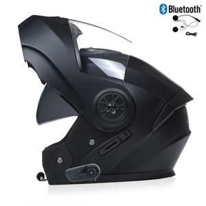 블루투스 남성용 오토바이 헬멧 오토바이 용 풀 페이스 카스코 Man Motocross Kask Flip up Casque De Moto DOT Certified BLD