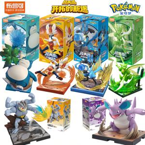 Blokees 오리지널 포켓몬 피카추 Eevee Charmander Charizard Greninja Meowscarada Ceruledge 만화 캐릭터 빌딩 블록 장난감