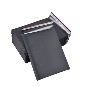 100Pcs 7x9inch 매트 블랙 버블 봉투 크래프트 종이 버블 가방 보석 포장 선물 가방 물류 패딩 배송 봉투