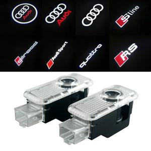 2/4pcs 아우디 led 자동차 문 환영 빛 프로젝터 램프 아우디 A1 A3 A4 A5 A6 Q7 TT B5 B6 B7 B8 C5 C6 C7 8L 의례 SLine 로고