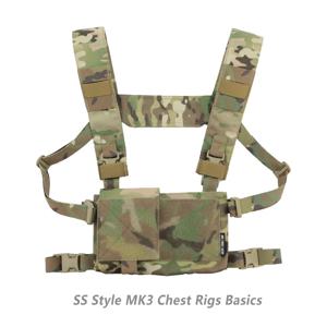 SS 스타일 MK3 체스트 리그 기본 Tactcial Chest Hanging 조합 조끼 FCSK LV119 Matte 500D