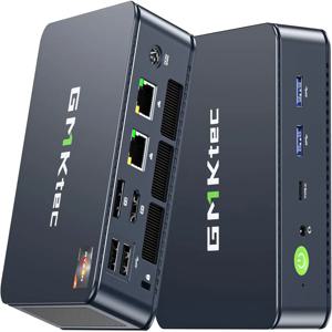 M5 플러스 게이밍 미니 PC 라이젠 7 5825U (업그레이드된 7430U/5700U), 32GB RAM 1TB SSD 듀얼 NIC LAN 2.5GbE 데스크탑 컴퓨터 오피스용