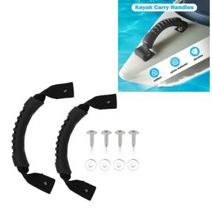 1/2/4 Pcs 플라스틱 손잡이 카약 카누 짠 스트랩 카약 가방 수하물 용 나사가있는 추가 핸들 스트랩