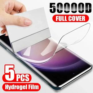 OPPO Reno 14 12 FS 11A 13F 10 Pro Plus 5G 14F 12F용 5개 풀커버 하이드로겔 필름 HD 투명 스크린 보호 필름 소프트 필름