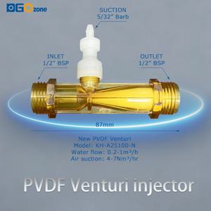 1/2인치 PVDF 나사식 농업용 관개 벤츄리 비료 주입기 온실 관개용 부속품 오존 주입기 KH-A25100-N3