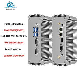 인텔 코어 i3 i5 i7 산업용 미니 PC, WiFi 3G/4G LTE 지원, 리눅스 Pfsense 컴퓨터, 2xLAN 2xRS232 4xUSB3.0, 윈도우10 지원