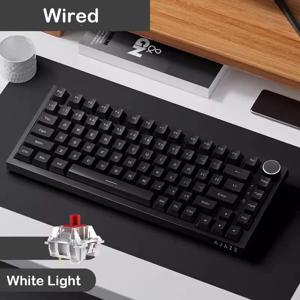 AJAZZ AK820 기계식 키보드 70% 컴팩트 레이아웃/RGB 조명/핫스왑 스위치, 유선, 무선, 블루투스 지원