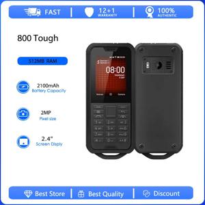 오리지널 리퍼비시 800 터프 4G 듀얼심 언락 GSM 900/1800 휴대폰 러시아어 아랍어 히브리어 키보드 핀란드 제조