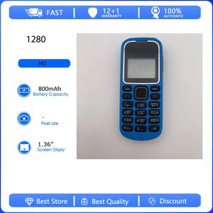 리퍼비시된 오리지널 1280 2G 싱글심 언락 GSM 900/1800 휴대폰 러시아어 아랍어 히브리어 키보드 핀란드 제조