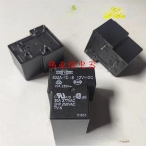 5개/묶음 832A-1C-S 12VDC 24VDC 범용 릴레이 SPDT 30A 12VDC 24V 밀폐형/PCB 단자