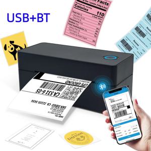 열전사 라벨 프린터 휴대용 무잉크 203DPI 4x6 소형 비즈니스용 블루투스 USB 고속 특급 항공 운송장