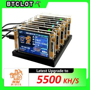 업그레이드된-비트코인 로터리 솔로 마이너 5X 1061KH/S Nmminer NerdMiner+ 암호화폐 데스크탑 장치 하시레이트 5 슬롯 스탠드 2.8인치 스마트