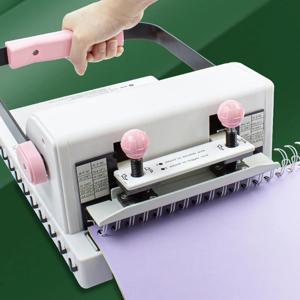 2:1 더블 와이어 제본기, 싱글 패스 20페이지 펀칭, 책 및 노트 제본에 적합