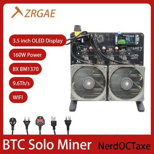 Bitaxe NerdOCTAxe 9.6Th/s 160W 8PCS BM1370 Asic 칩 기반 오픈 소스 비트코인 ​​솔로 마이너 NerdOCTAxeY(전원 공급 장치 포함)