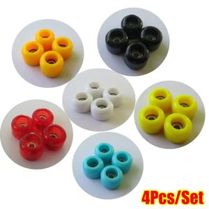 4Pcs 새로운 전문 베어링 휠 PU 금속 우레탄 핑거보드 휠 CNC 미니 핑거 스케이트 보드 액세서리 베어링 휠