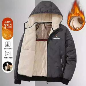 TUCANO 겨울 양털 안감 후드 남성 자켓 루즈핏 따뜻한 코튼 코트 비즈니스 신사 스타일 데일리웨어 스탠다드 핏