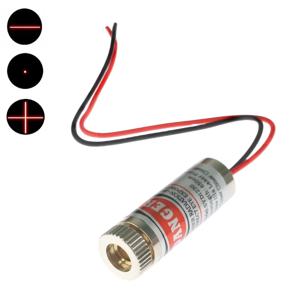 레이저 다이오드 650nm 5mW 레드 포인트/라인/크로스 레이저 모듈 헤드 유리 렌즈 초점 조절 가능 산업용 등급