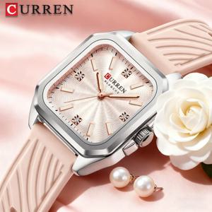 CURREN 9113 스타일리시 여성용 쿼츠 시계, 일상 착용을 위한 세련된 디자인의 방수 사각형 스몰 다이얼 손목시계