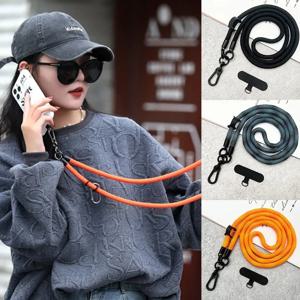 1PCS 120CM 유니버설 크로스바디 끈 스트랩 체인 다채로운 나일론 싱글 코드 로프 전화 케이스 커버 스포츠 클라이밍