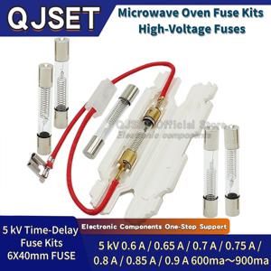 5pcs/1set 5KV 특수 전자레인지 퓨즈 6X40MM 0.65A 0.7A 0.75A 0.8A 0.85A 0.9A 고전압 퓨즈 홀더 키트 5000V 700mA 6*40