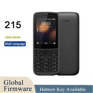 핀란드산 언락 215 4G 듀얼심 피처폰 2.4인치 1150mAh 대용량 배터리 FM 라디오 블루투스 5.0 다국어 지원 중고폰