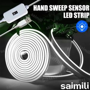 LED 네온 스트립 라이트 5V 핸드 스윕 센서 디머 방수 LED 플렉시블 네온 테이프 조명 홈룸 장식용