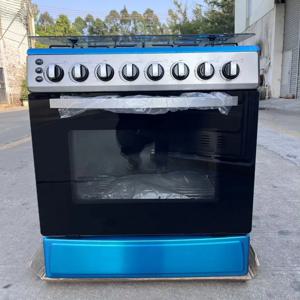 75cm 저렴한 가격의 독립형 가스레인지 가스오븐 포함 6구 스테인리스 스틸 바디 220V 50/60HZ 순정 사이즈 750*600*860MM