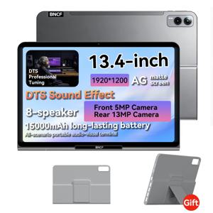 2026 BNCF CinePad 13 태블릿 13.4인치 FHD IPS 디스플레이 미디어텍 MT6769 24GB(4+20) 램 128GB 롬 15000mAh 대용량 배터리 4G LTE 글로벌 밴드 안드로이드 16 OS 스마트 태블릿