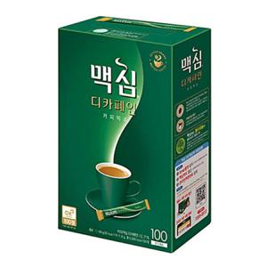 [믹스커피]동서 맥심 디카페인 커피믹스 100T