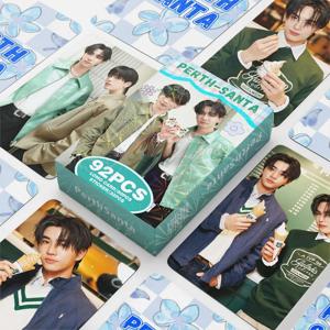60Pcs PerthSanta 양면 HD Lomo 카드 세트(32Pcs 미니 스티커 포함) 태국 BL 연예인 포토카드 팬 컬렉션 선물