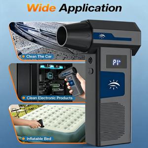 새로운 터보 팬 윈드 슈퍼 파워 130000RPM 터보 에어 블로워 팬 제트 브러시리스 모터 4000mAh 충전식 배터리 차량 청소용