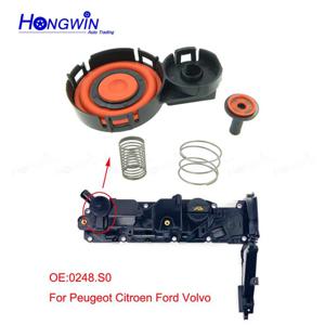 푸조 시트로엥 PSA 볼보 포드 1.6hdi 8v 0248.S0 용 멤브레인이있는 새로운 PCV 밸브 커버 수리 키트 밸브 캡 9688939180 1685815