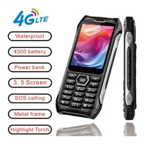 EAOR 336-4G 슬림 러기드폰 IP68 진정한 3중 방수 기능폰 대용량 배터리 듀얼심 키패드폰 눈부심 방지 토치 기능 탑재