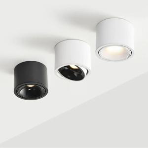 LED 스포트라이트 각도 조절 가능 COB 초고휘도 다운라이트 5W 7W 9W 12W 15W 표면 장착형 소형 천장 조명 실내 조명