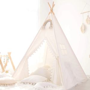 1.6m/1.3m 어린이 텐트 실내 놀이 집 Wigwam 어린이 휴대용 어린이 Tipi 텐트 천막 유아 공 구덩이 소녀 성 놀이 방