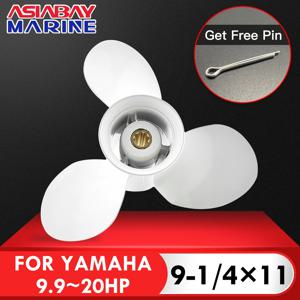 Yamaha 9.9hp 15hp 20hp 선외 프로펠러 9 1/4*11 보트 모터 알루미늄 합금 나사 선박 해양 엔진 부품 3 블레이드 8 스플라인
