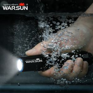 Warsun 야외 2000 Lm 비상 소형 휴대용 전술 유형 C 충전식 토치 18650 리튬 COB LED Magent 손전등