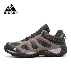 HIKEUP 남성용 통기성 방수 신발, 야외 하이킹 신발, 등산 스포츠, 사냥 트레킹 운동화